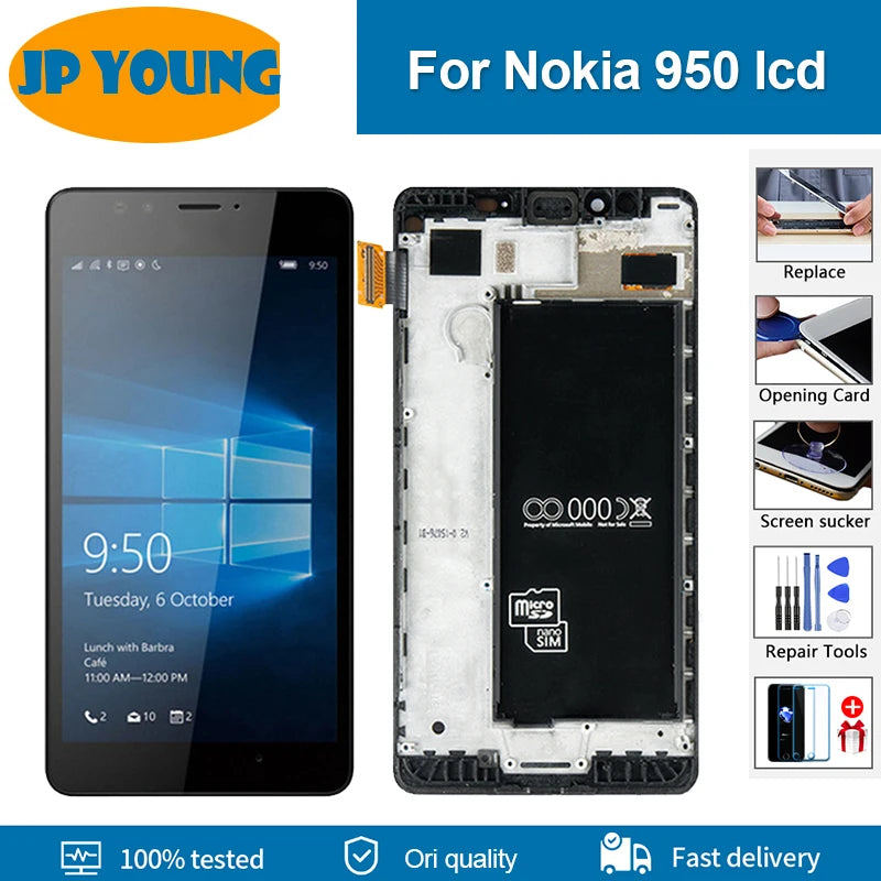 Original OEM LCD Display For Microsoft Nokia Lumia 950 RM-1118 1104