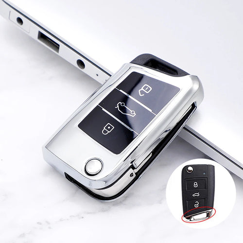 Car Key Case Car Key Full Cover Protection Shell  Bag for VW
