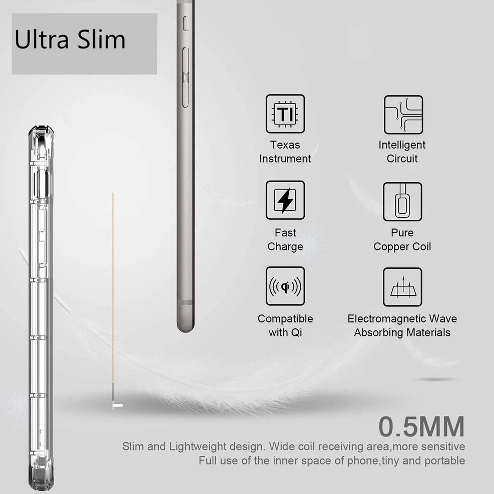 Micro USB Type C Universal Fast Wireless Charger adapter For Samsung