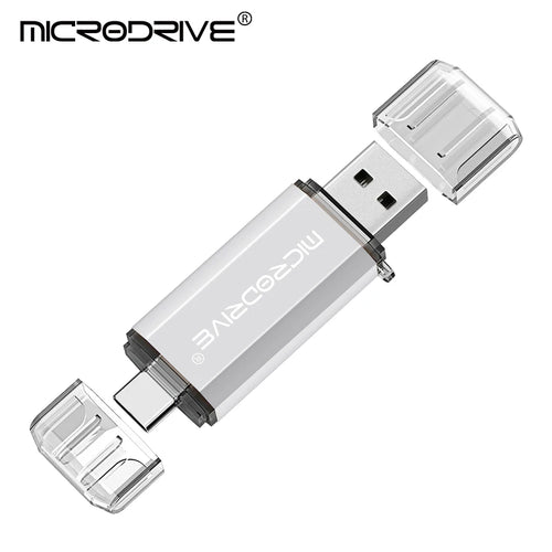 Type C USB Flash Drive OTG 2 IN 1 USB 2.0 Micro USB Pen Drive 128GB