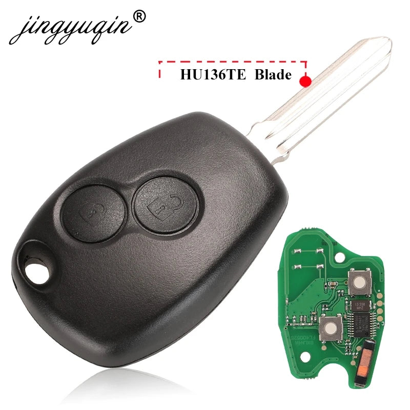 jingyuqin 2BTN Remote Key For Renault Duster Modus Clio 3 Twingo DACIA