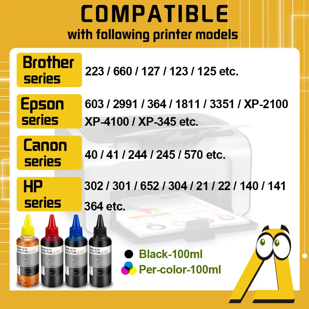Universal Printer Ink for Canon For Epson For HP For Brother Ink