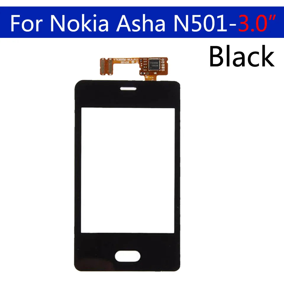 Black Touch Screen For Nokia Asha N501 501  Digitizer Panel Sensor