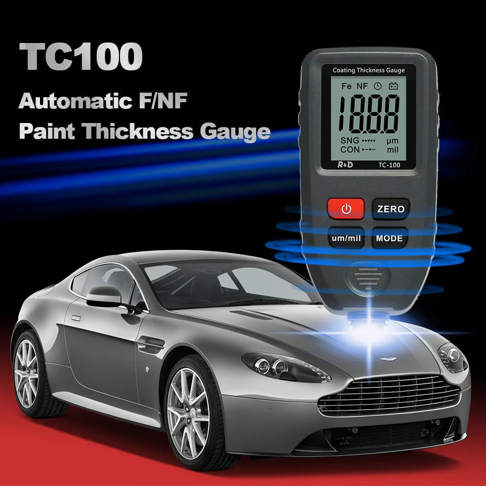 R&D TC100 Automobile Thickness Gauge Car Paint Tester Thickness
