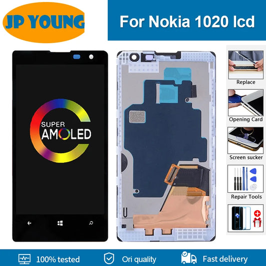 4.5" Original AMOLED lcd For Nokia Lumia 1020 LCD Display Touch Screen