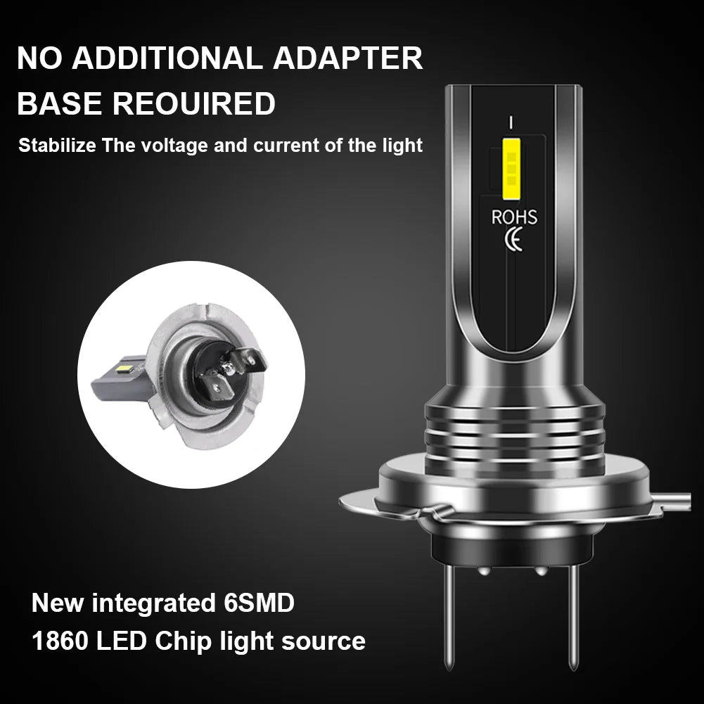 2Pcs H4 H7 H11 H10 LED Car Headlight Bulbs 3000K 6000K PSX24W 9005 HB3