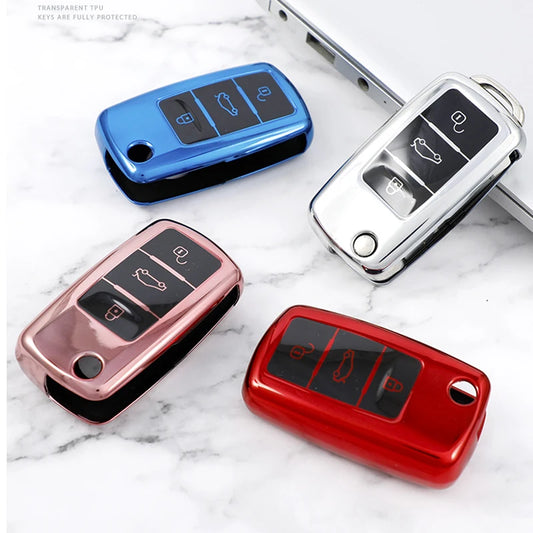 Car Key Case Car Key Full Cover Protection Shell  Bag for VW