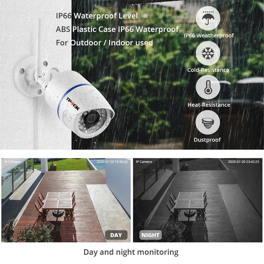 4MP 1080P IP Camera Outdoor WiFi Home Security Camera Wireless