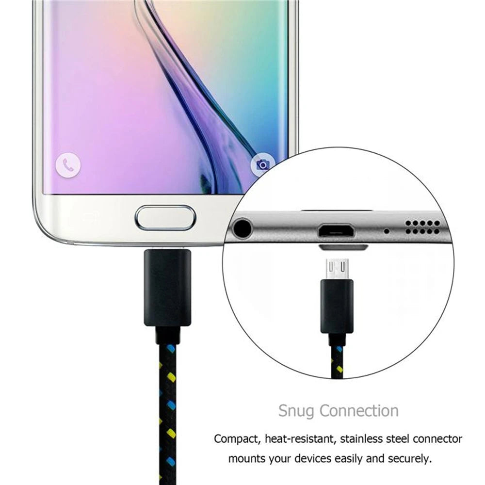 Micro USB Cable Data Sync USB Charger Cable For Samsung S7 Huawei