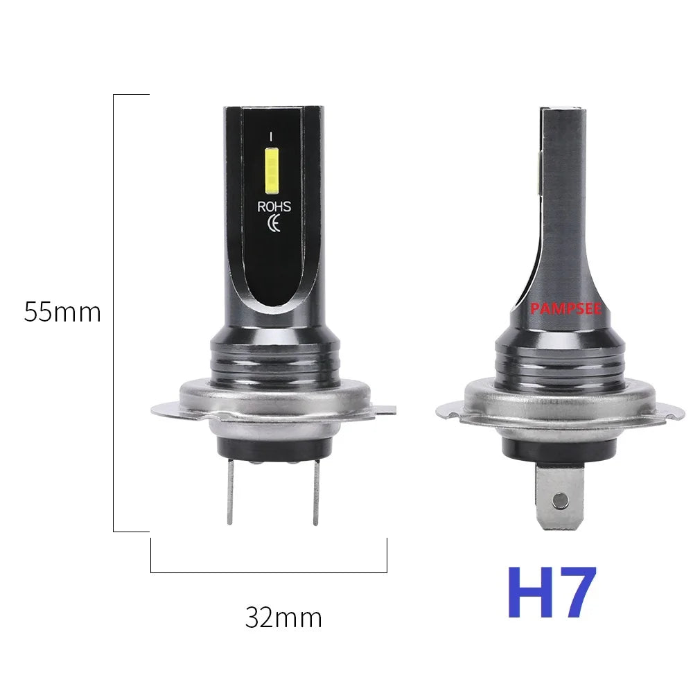 2Pcs H4 H7 H11 H10 LED Car Headlight Bulbs 3000K 6000K PSX24W 9005 HB3