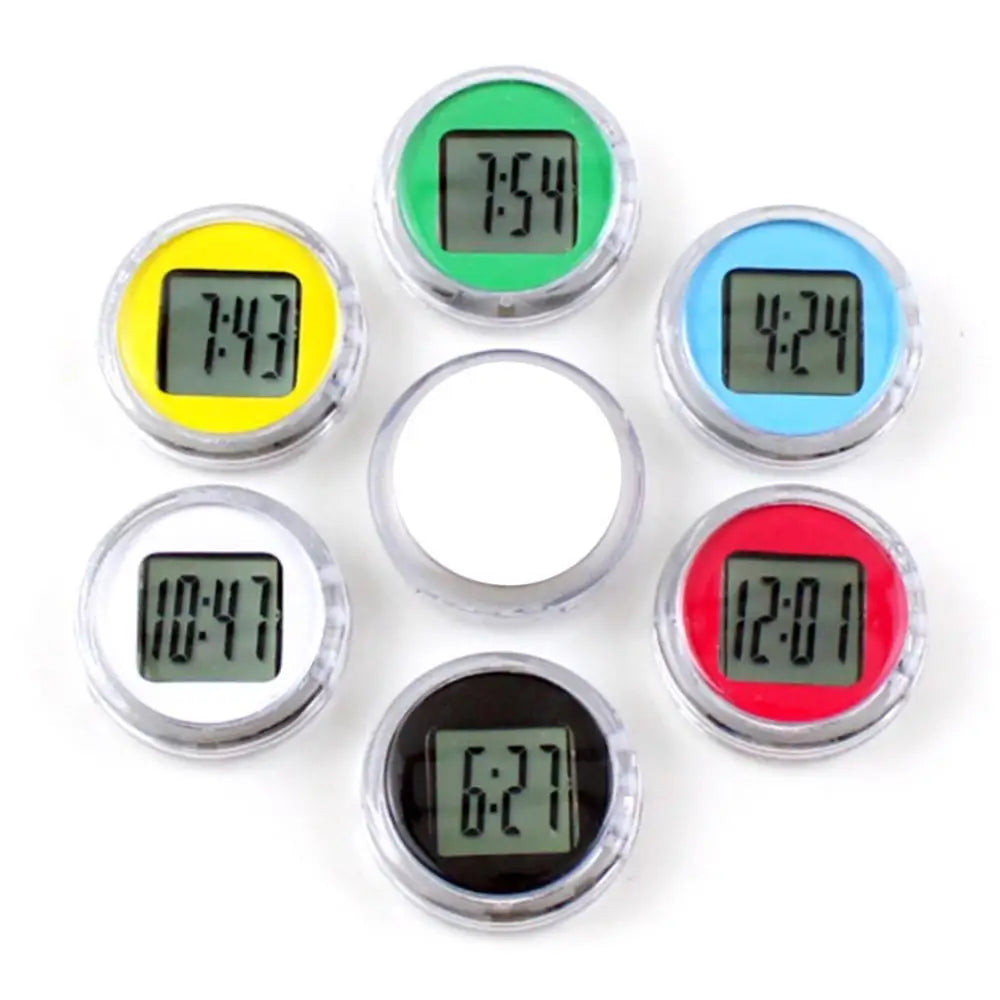Universal Waterproof Mini Motorcycle Bike Sticky Digital Display Clock