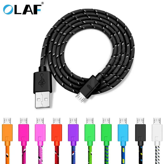 OLAF 5V 2.4A Micro USB Cable 1m 2m 3m Fast Charging Cable For Samsung