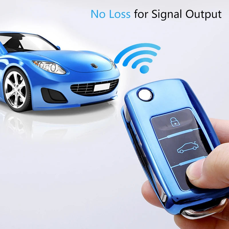 Car Key Case Car Key Full Cover Protection Shell  Bag for VW