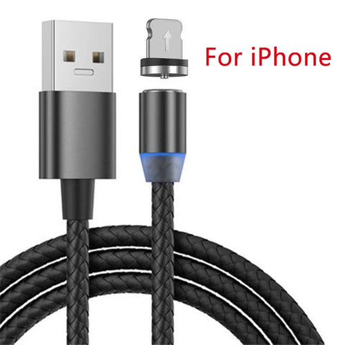 Magnetic Cable Micro USB Type C Fast Charging Cable For iPhone Xiaomi
