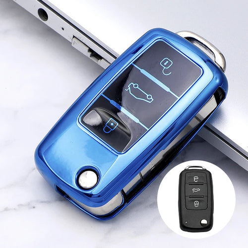 Car Key Case Car Key Full Cover Protection Shell  Bag for VW