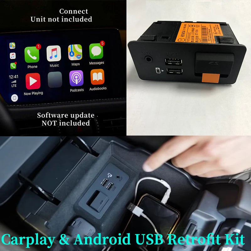 Mazda CarPlay and Android Auto USB Media Hub Retrofit Kit, Support