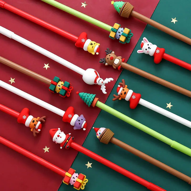 20Pcs Kawaii Christmas Gel Pen Cute Christmas Tree Reindeer Santa