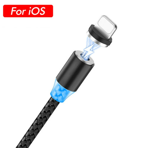 LED Magnetic USB Cable 2.4A Fast Charging Type C Cable Magnet Charger