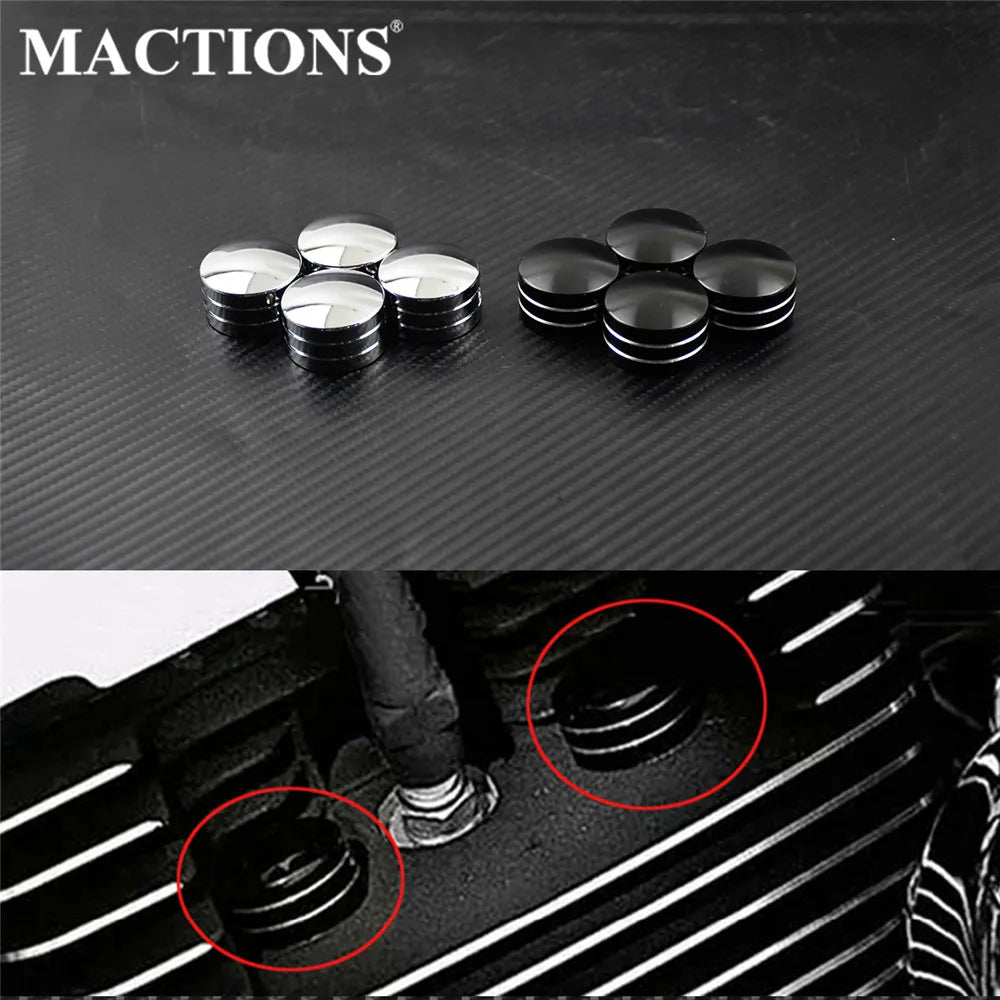 Motorcycle Spark Plug Cover Head Bolt Caps For Harley Sportster XL 883