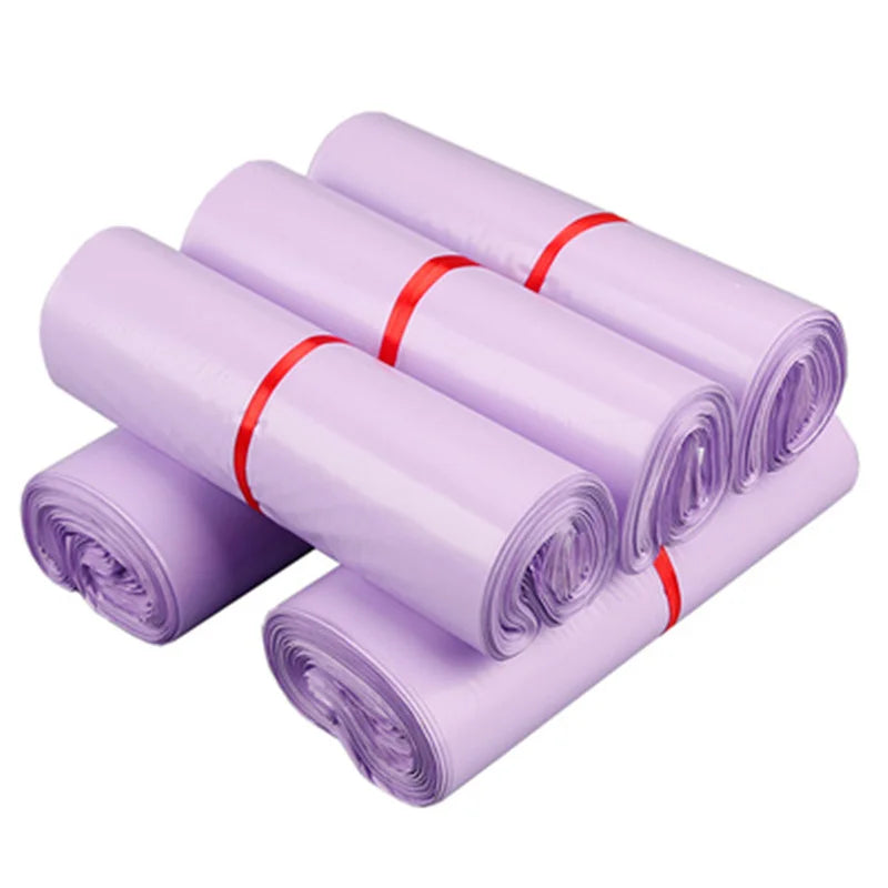 50Pcs Purple Courier Mailer Bags Packaging Poly Package Plastic