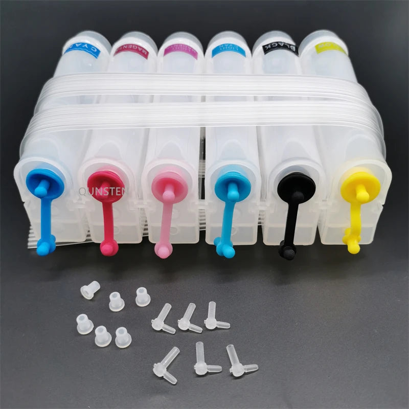 6 Color CISS Outer Ink Tank 85ml Volume Bottle DIY Refill Kit Tool For