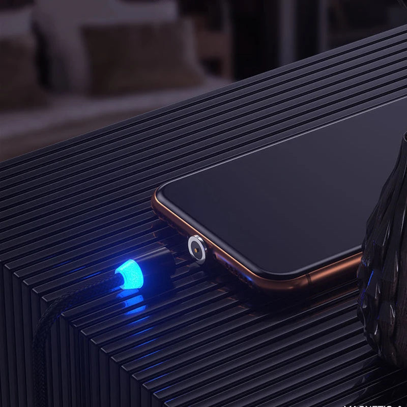 LED Magnetic USB Cable 2.4A Fast Charging Type C Cable Magnet Charger