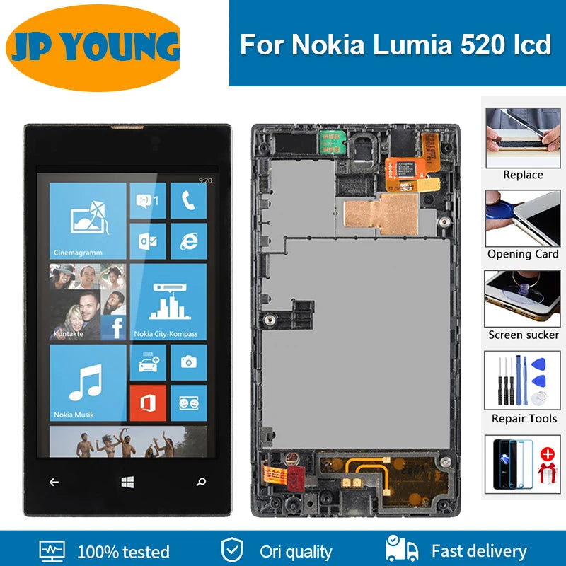 4.0 '' Original LCD For Nokia Lumia 520 LCD Display Touch Screen