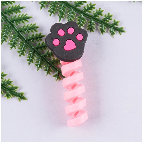 Cartoon Cable Protector For iPhones Android Type-c Winder USB Charging