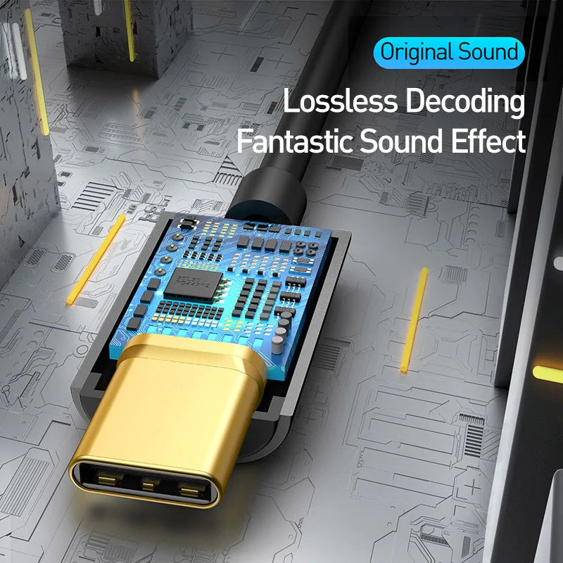 Baseus Type C to 3.5mm Earphone Jack AUX USB C Cable Headphones