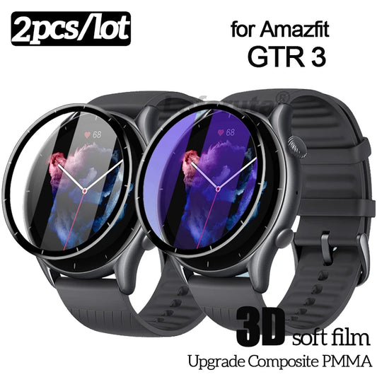 Full Cover Screen Protector For Amazfit GTR 3 Clear 3D Curved Soft