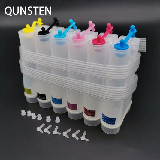 6 Color CISS Outer Ink Tank 85ml Volume Bottle DIY Refill Kit Tool For