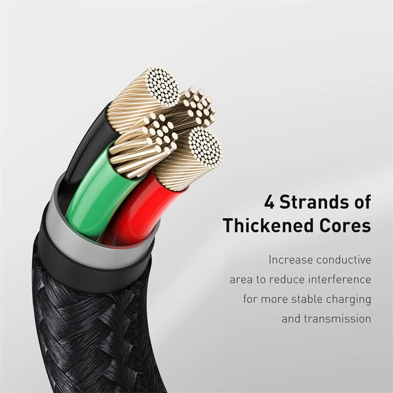 Baseus USB Cable for iPhone 14 11 12 Pro Max Xs Xr X 2.4A Fast