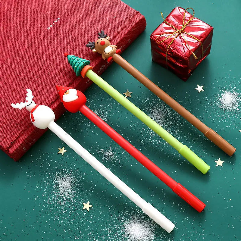 20Pcs Kawaii Christmas Gel Pen Cute Christmas Tree Reindeer Santa