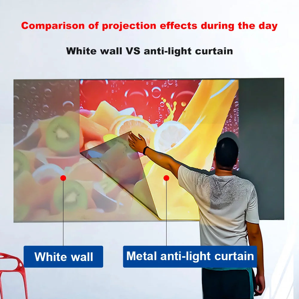Clearance_Portable Projector Screen High Brightness 16:9 Metal Anti