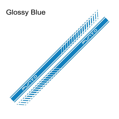 2pcs Car Long Side Stripes Stickers DIY Auto Vinyl Film Decals For