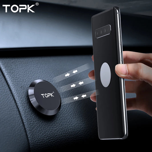 TOPK Magnetic Car Phone Holder Dashboard Cell Phone Stand Steering