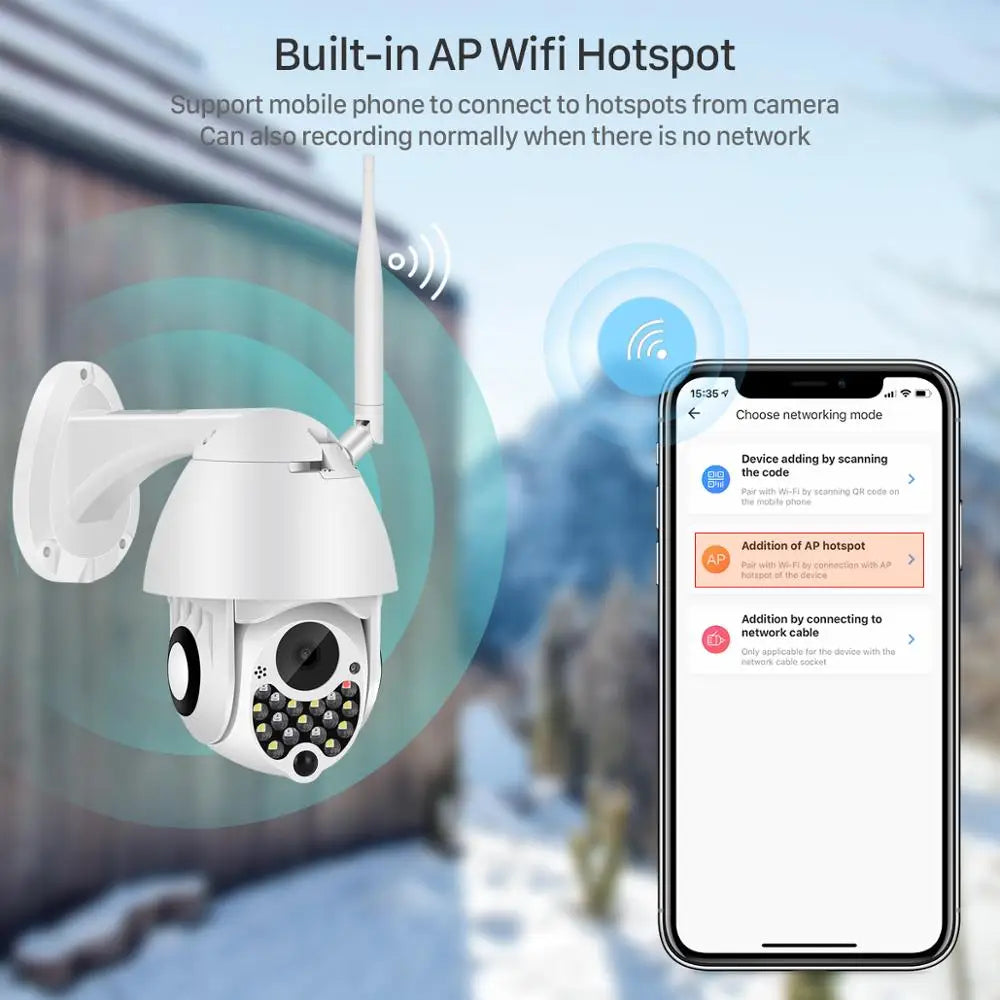 4MP Wifi IP Camera Outdoor  1080P HD Security camera Auto Tracking