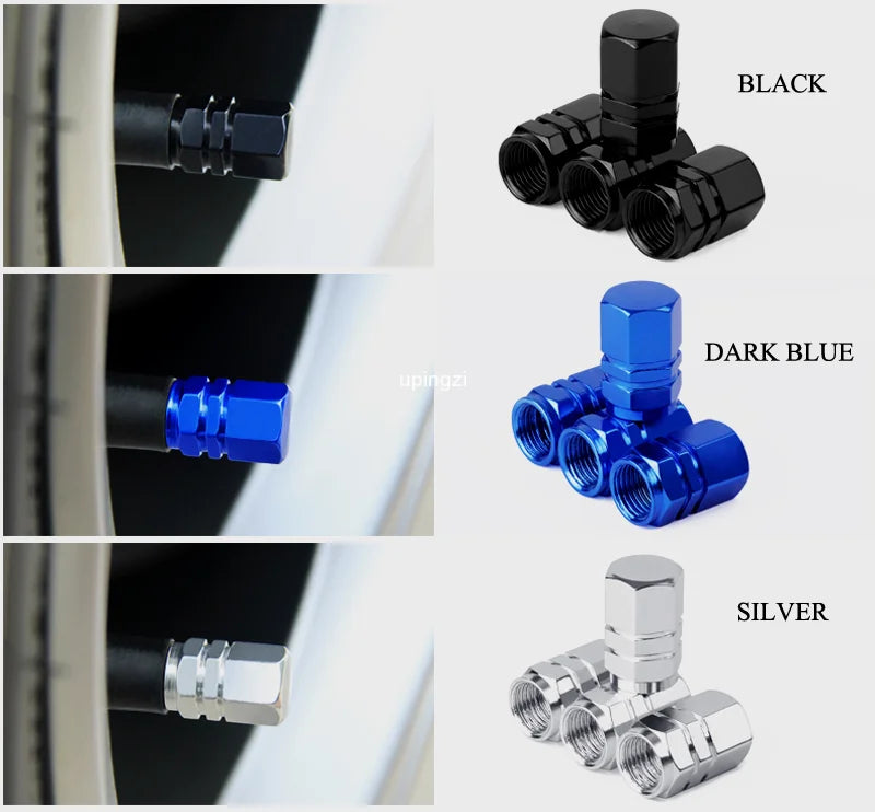 NEW Universal Aluminum Alloy Car Wheel Tire Valve Caps Tyre Rim Stem