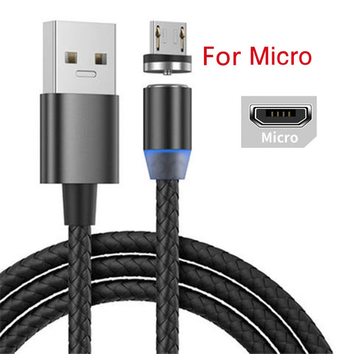 Magnetic Cable Micro USB Type C Fast Charging Cable For iPhone Xiaomi
