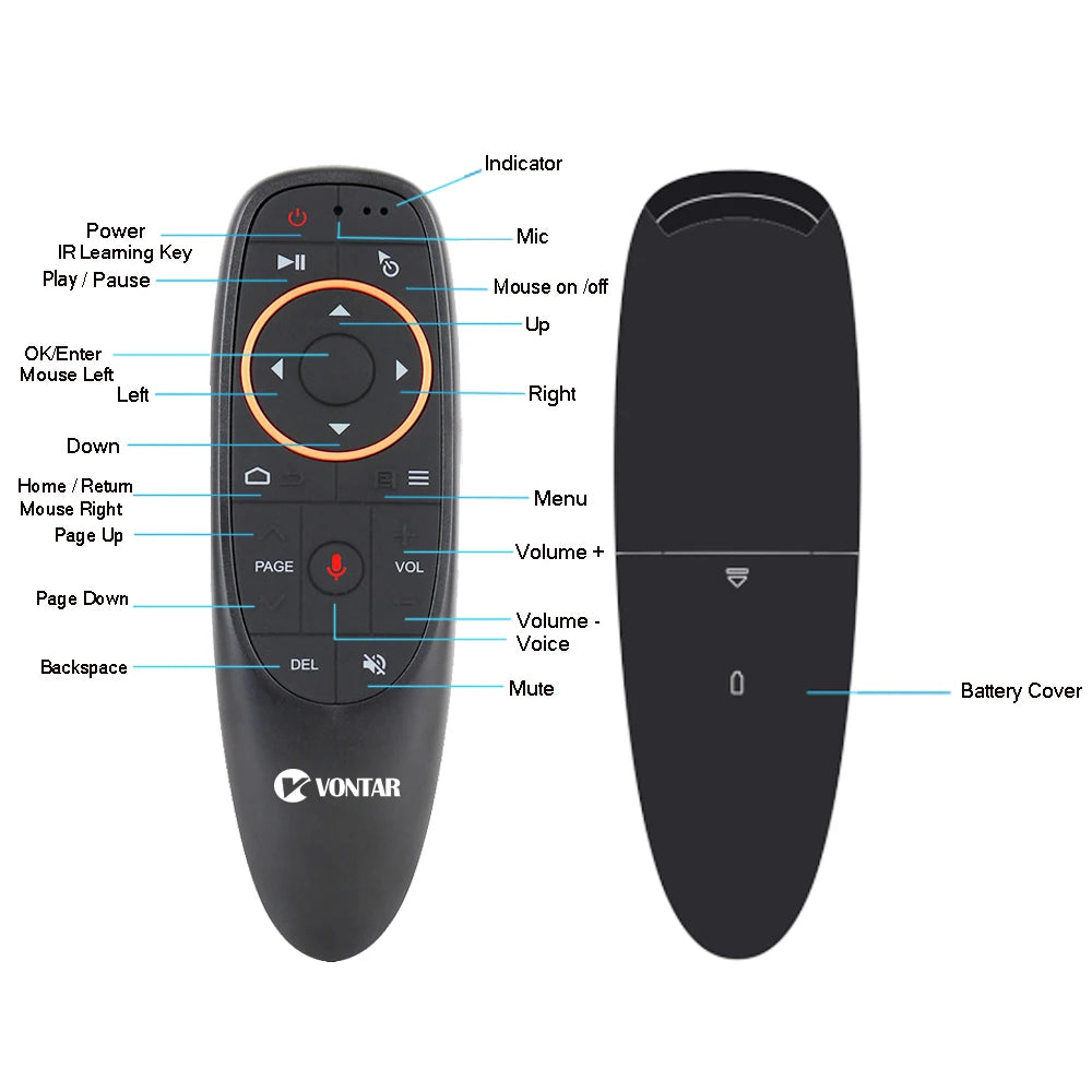 VONTAR G10 G10S Pro Voice Remote Control 2.4G Wireless Air Mouse