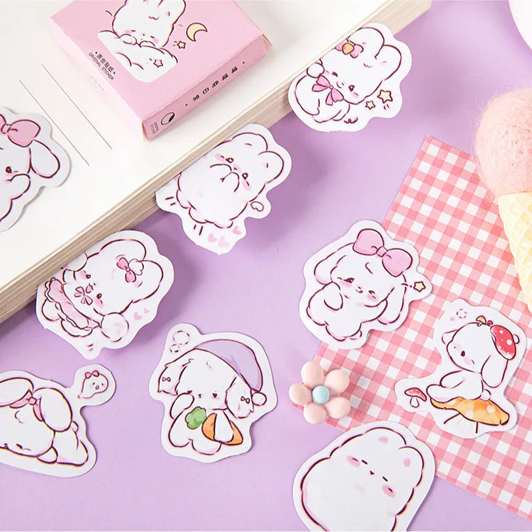 45 pcs/box Cute rabbit daily Kawaii Decoration Stickers Planner