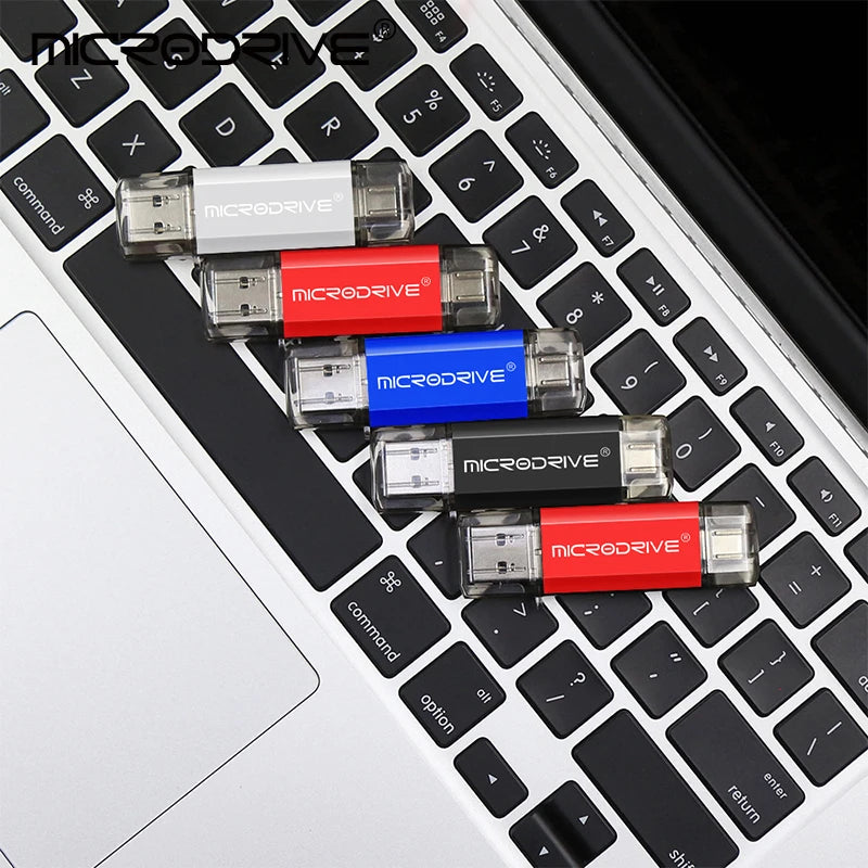 Type C USB Flash Drive OTG 2 IN 1 USB 2.0 Micro USB Pen Drive 128GB