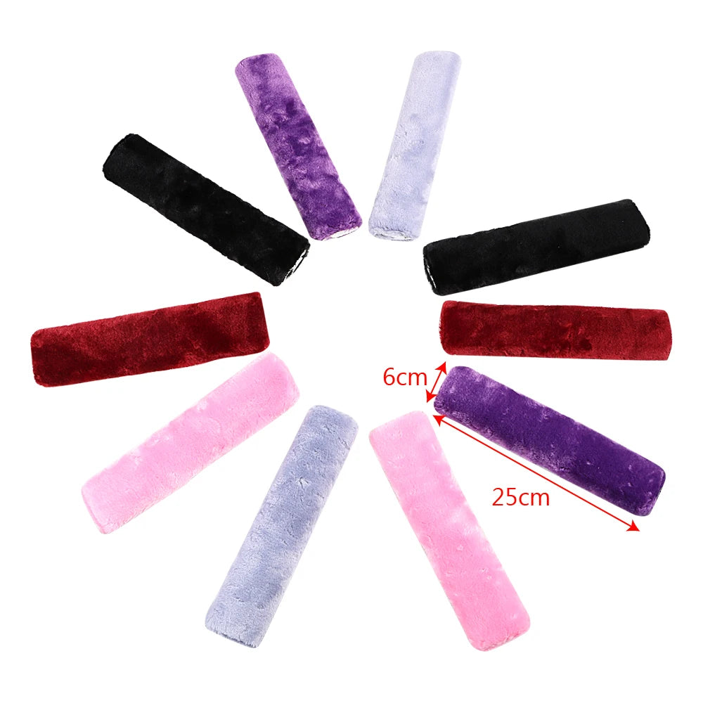 2Pcs Soft Plush Car Seat Belt Cover Shoulder Pad Winter Comfortable