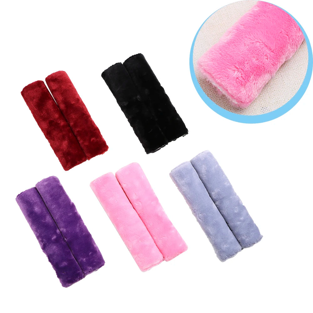 2Pcs Soft Plush Car Seat Belt Cover Shoulder Pad Winter Comfortable