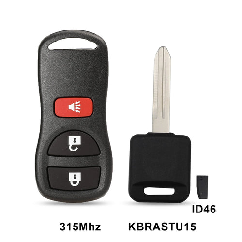 315Mhz 3/4 Buttons Car Keyless Entry Remote Key For Infiniti/Nissan