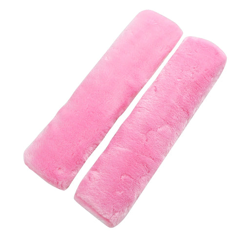 2Pcs Soft Plush Car Seat Belt Cover Shoulder Pad Winter Comfortable