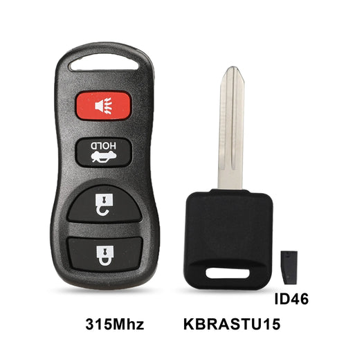 315Mhz 3/4 Buttons Car Keyless Entry Remote Key For Infiniti/Nissan