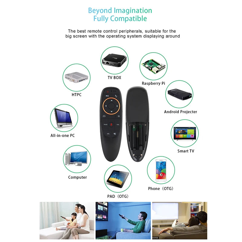 G10S Air Mouse Voice Control 2.4G USB Receiver G10s with Gyro Sensing