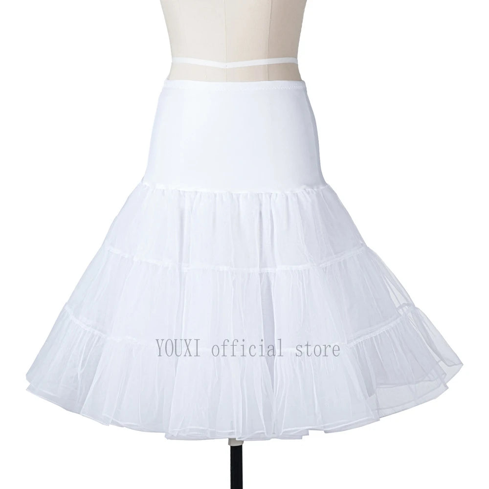 New Short Petticoat Vintage 3 Layer Puffy Organza Petticoat Retro