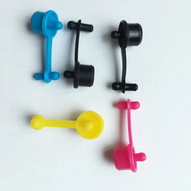 5 Pcs Sealed Color Plug CISS Ink Tank Bottle Cover Refill Kit Tool For